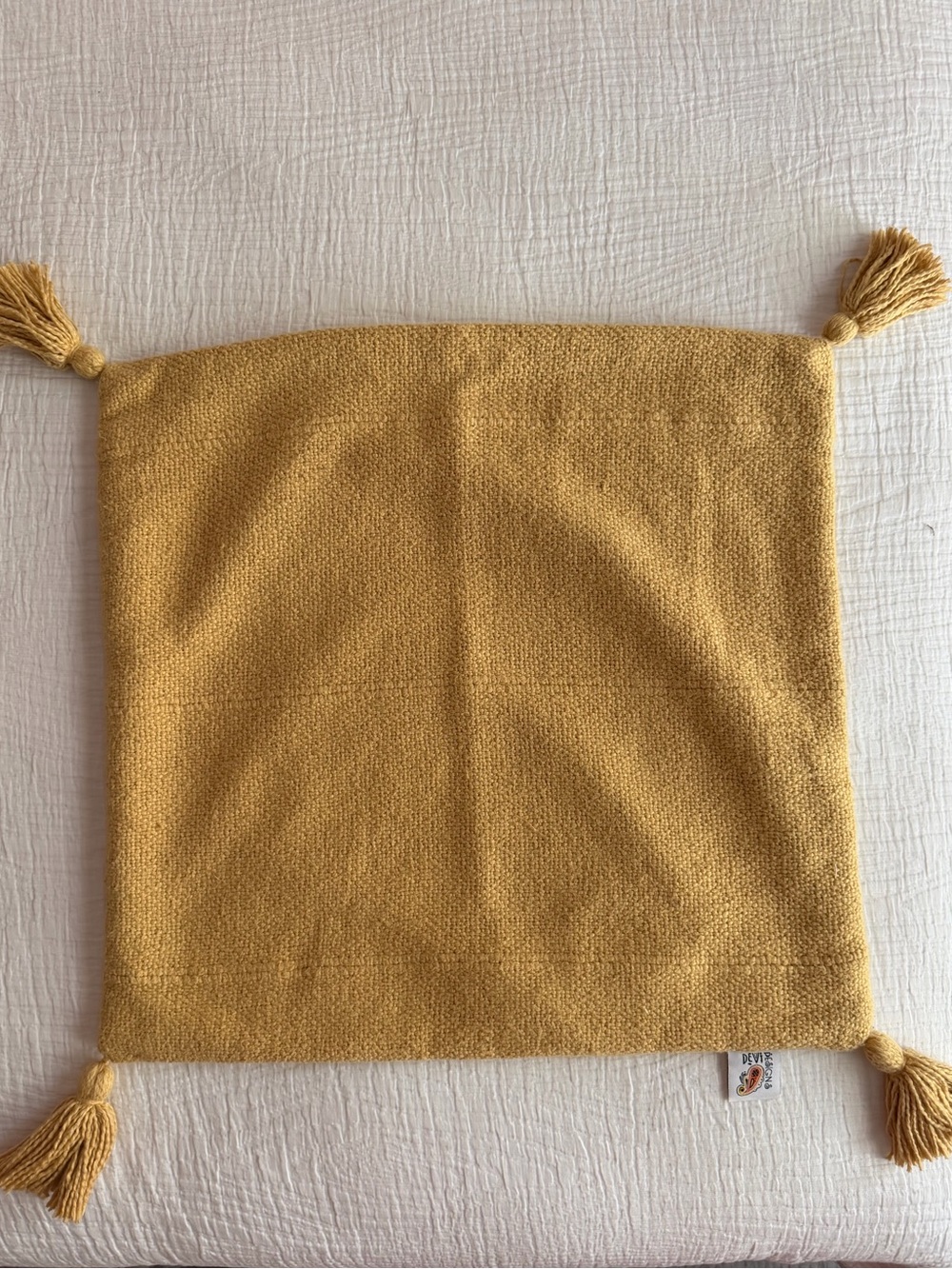 Textures Mustard Pillow Covers (set of 2)